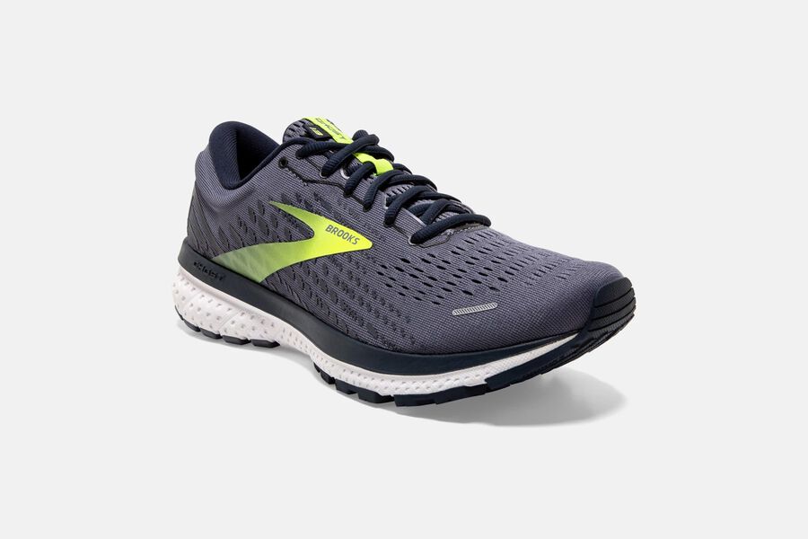 Ghost 13 Road Brooks Running Shoes NZ Mens - Grey/Green - CREMIX-015